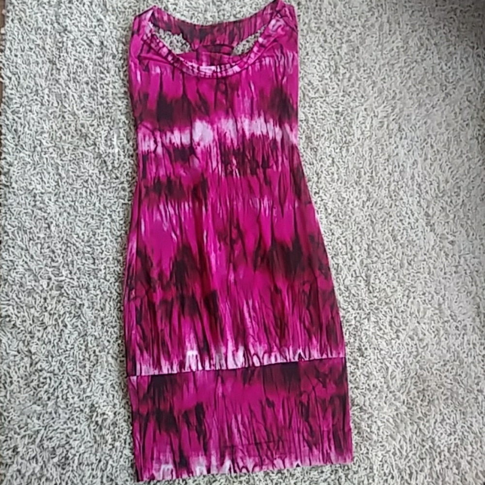 Rue21 Black/Pink Marble Summer Dress